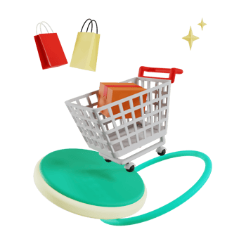 3d shopping icon illustration png