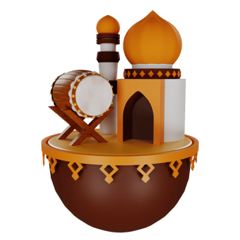 3d mosque illustration png