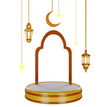 3d islamic lantern illustration png