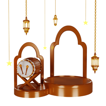 3d mosque drum illustration png