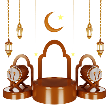 3d mosque drum illustration png