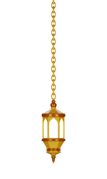 3d islamic lantern illustration png