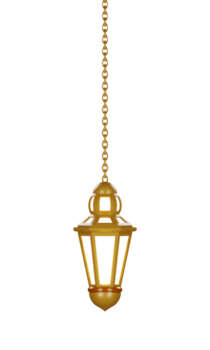 3d islamic lantern illustration png
