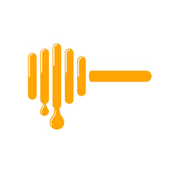 Illustration honey. Healthy food for health. Vector format and flat style