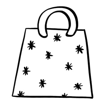 Black Line Doodle Gift elements. Vector illustration about Christmas or Birthday.