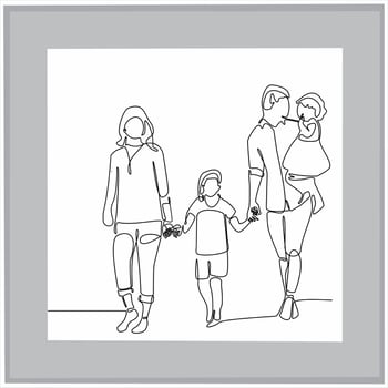 continuous line art vector