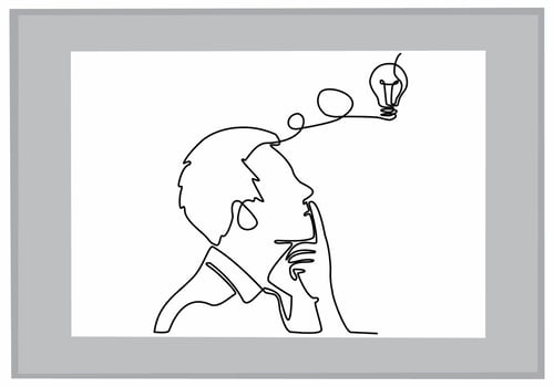 continuous line art vector