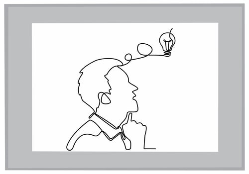 continuous line art vector