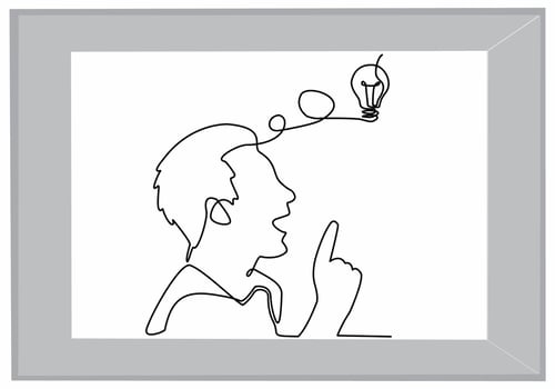 continuous line art vector