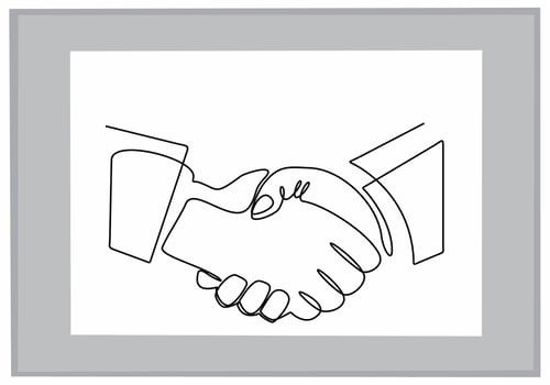 continuous line art vector