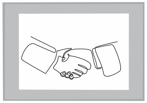 continuous line art vector
