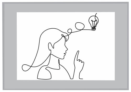 continuous line art vector