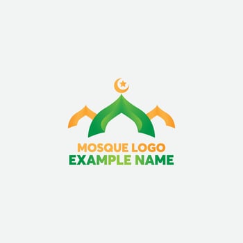 Mosque Logo Template Design Vector, Emblem, Concept Design, Creative Symbol, Icon vector