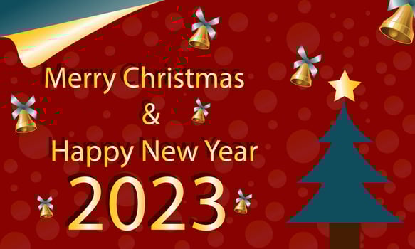 Celebrating Merry Christmas and New Year 2023 Background Images that can be used for greeting cards and wallpapers. Illustration Stock Image vector