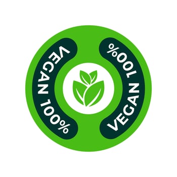 Vegan Or Organic Food Product Label Sticker For food Or Cosmetic Labeling vector