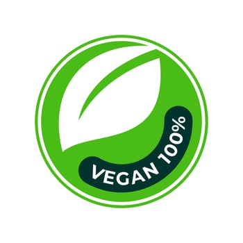 Vegan Or Organic Food Product Label Sticker For food Or Cosmetic Labeling vector