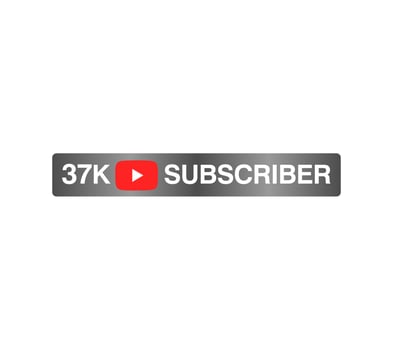 37k subscriber celebration red silver banner art vector illustration