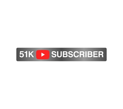51k subscriber celebration red silver banner art vector illustration