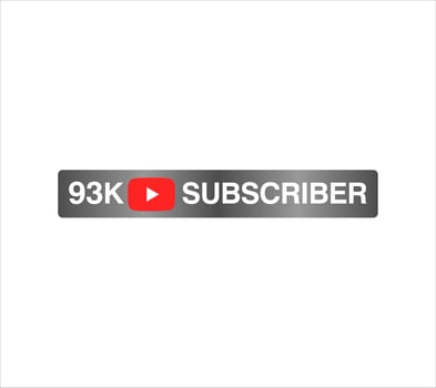 93k subscriber celebration red silver banner art vector illustration