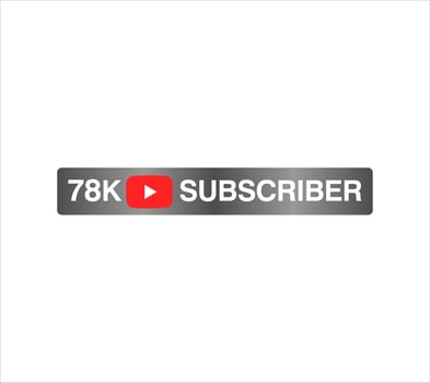 78k subscriber celebration red silver banner art vector illustration