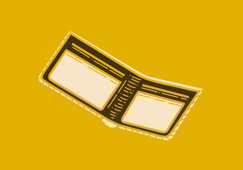 Vintage art illustration of a open wallet vector