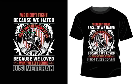Us Veteran T-shirt design vector