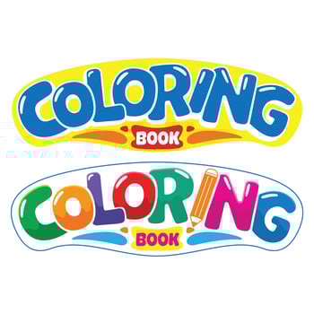 Coloring Book Logo Template for Children Book vector