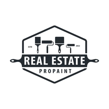 Home business logo painting and logo design,Real Estate,Property,symbol,icon,template vector