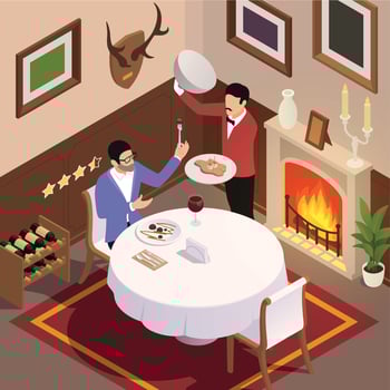 Food Industry Profession Composition vector