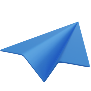 3d rendering blue paper plane isolated png