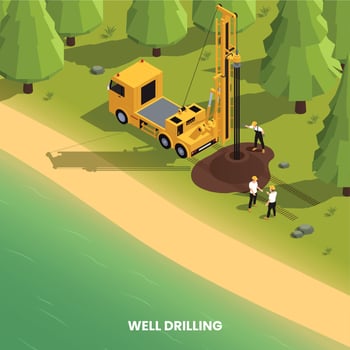Well Drilling Illustration vector