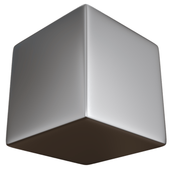 3d rendering metal box isolated png