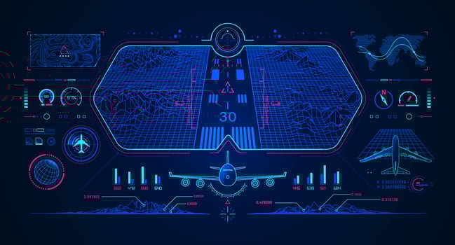 aviation technology interface vector