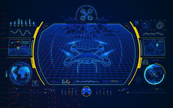 drone technology interface vector