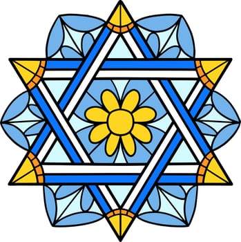 Hanukkah Star of David Cartoon Colored Clipart vector