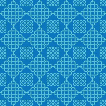 Celtic Knots Pattern with Blue Theme vector