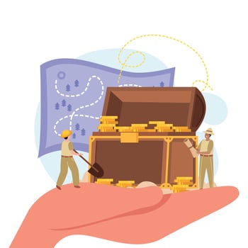 Treasure Hunt Concept vector