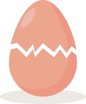 Cute cartoon fresh raw eggs vector illustration