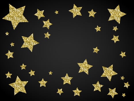 Glitter Golden Stars vector