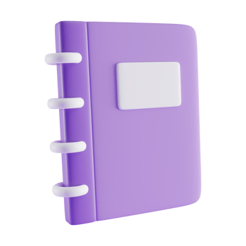 agenda 3d icon, 3d render concept png