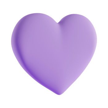 heart 3d icon, 3d render concept png