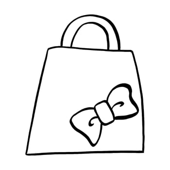 Black Line Doodle Gift elements. Vector illustration about Christmas or Birthday.