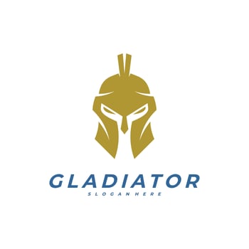 Spartan logo design template ,Helmet logo design concept ,Vector illustration vector