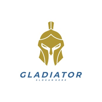 Spartan logo design template ,Helmet logo design concept ,Vector illustration vector