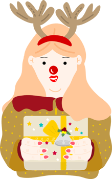 Christmas ornaments. wrapping paper. Christmas print supplies. Merry Christmas Party People Celebrating Christmas Flat Illustration png