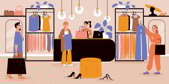 Fashionable Boutique Illustration vector