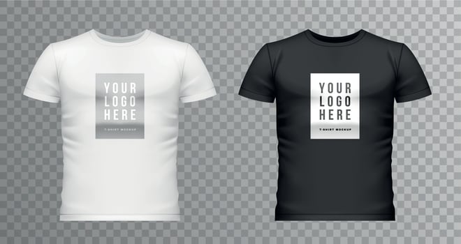 Realistic Men T shirt Mockup Icon Set vector