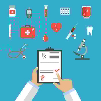 Pharmaceutics banner set. vector