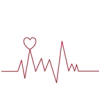 cardiogram heartbeat pulse medical health heart line vector