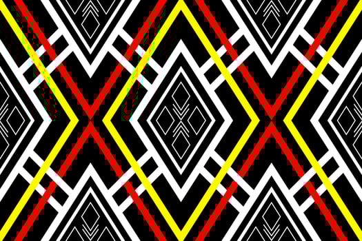 Geometric ethnic oriental seamless pattern traditional Design for background,carpet,wallpaper.clothing,wrapping,Batik fabric,Vector illustration.embroidery style vector